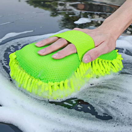 Chenille Microfiber Car Wash Mitt – Slip-On, Easy & Scratch-Free Cleaning