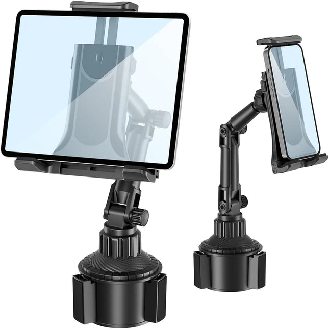 Cup Holder Phone & Tablet Holder – Adjustable 360° Arm (4–13” Devices)