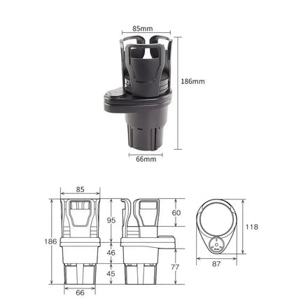 Expandable Car Cup Holder for Large Bottles (Stanley & Owala Compatible)